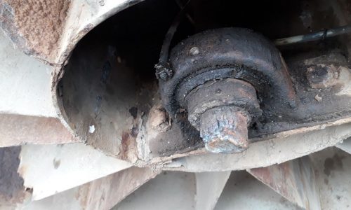 Old Fan wheel Damaged fan wheel